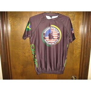 Mens Sandro Sampaio Brazilian Jiu-Jitsu Athletic Graphic Shirt Brazil USA Size S